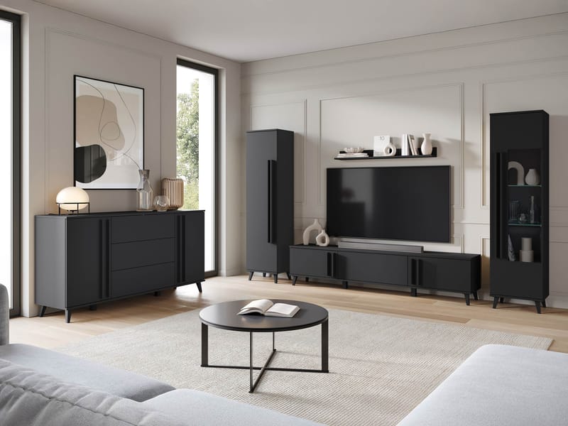 Torvos Möbelset För Vardagsrum - Svart - Möbler - Möbelset - Möbelset för vardagsrum