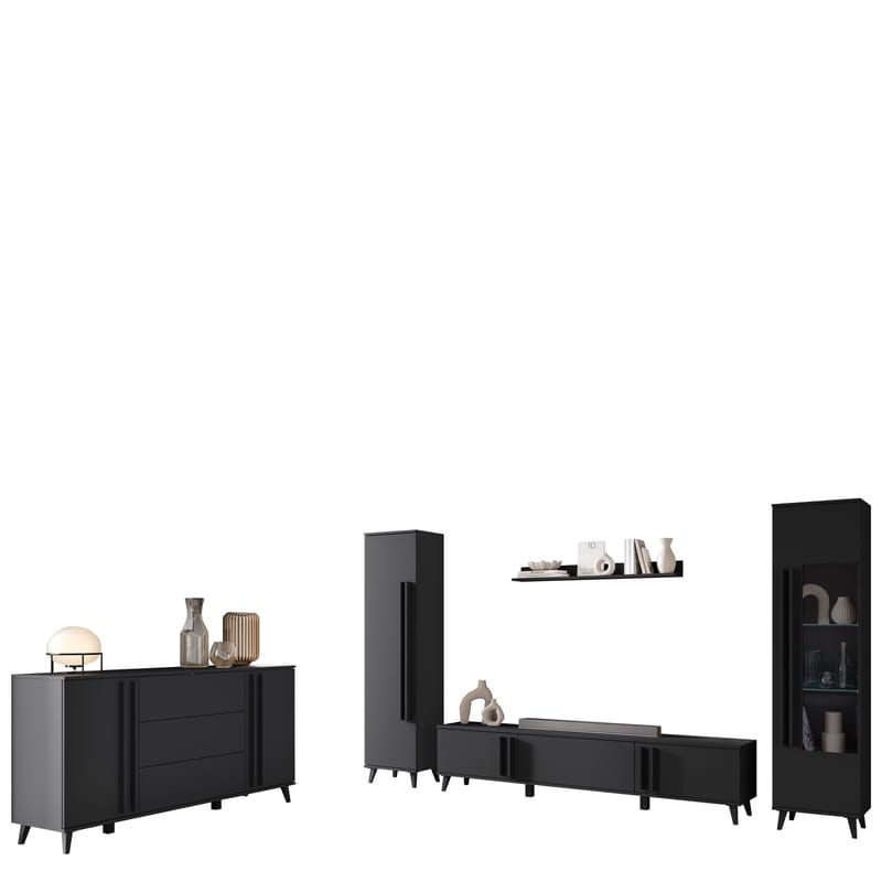 Torvos Möbelset För Vardagsrum - Svart - Möbler - Möbelset - Möbelset för vardagsrum