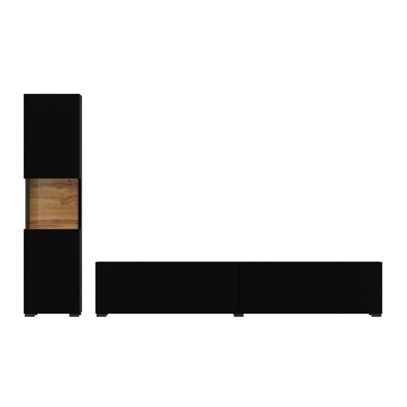Väggenhet Ava 2 delar (05+40) - Svart onyx - Möbler - Möbelset - Möbelset för vardagsrum