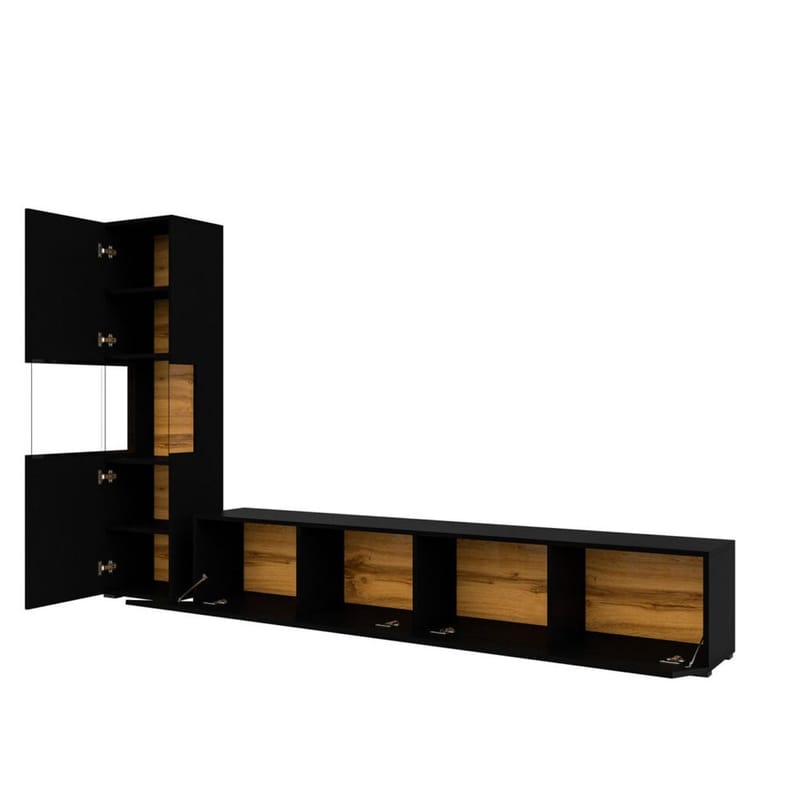 Väggenhet Ava 2 delar (05+40) - Svart onyx - Möbler - Möbelset - Möbelset för vardagsrum