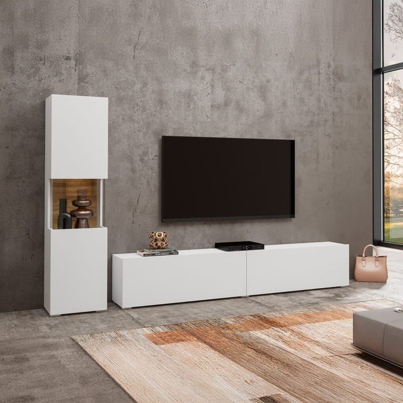 Väggenhet Ava 2 delar (05+40) - Vit - Möbler - Möbelset - Möbelset för vardagsrum