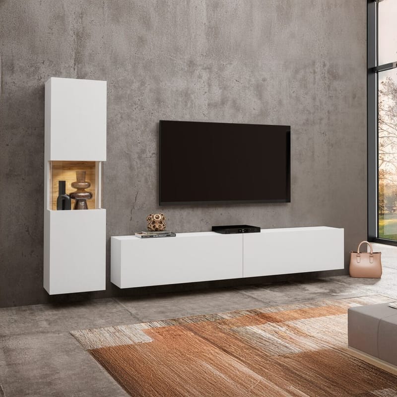 Väggenhet Ava 2 delar (05+40) - Vit - Möbler - Möbelset - Möbelset för vardagsrum