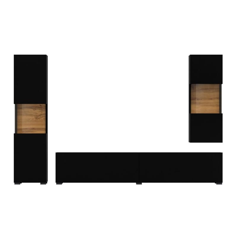 Väggenhet Ava 3 delar (05+07+40) - Svart onyx - Möbler - Möbelset - Möbelset för vardagsrum