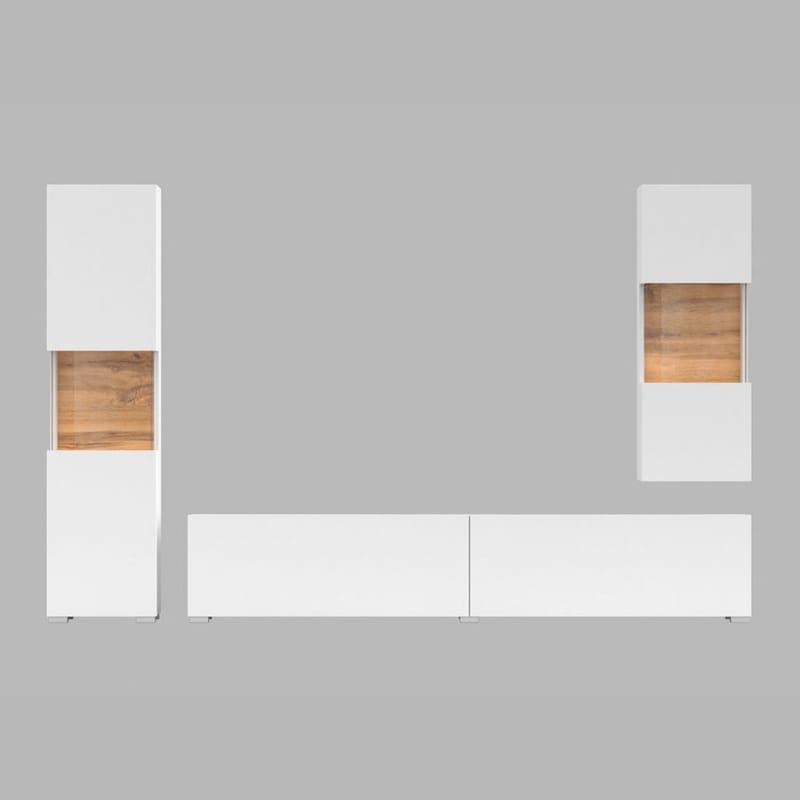 Väggenhet Ava 3 delar (05+07+40) - Vit - Möbler - Möbelset - Möbelset för vardagsrum
