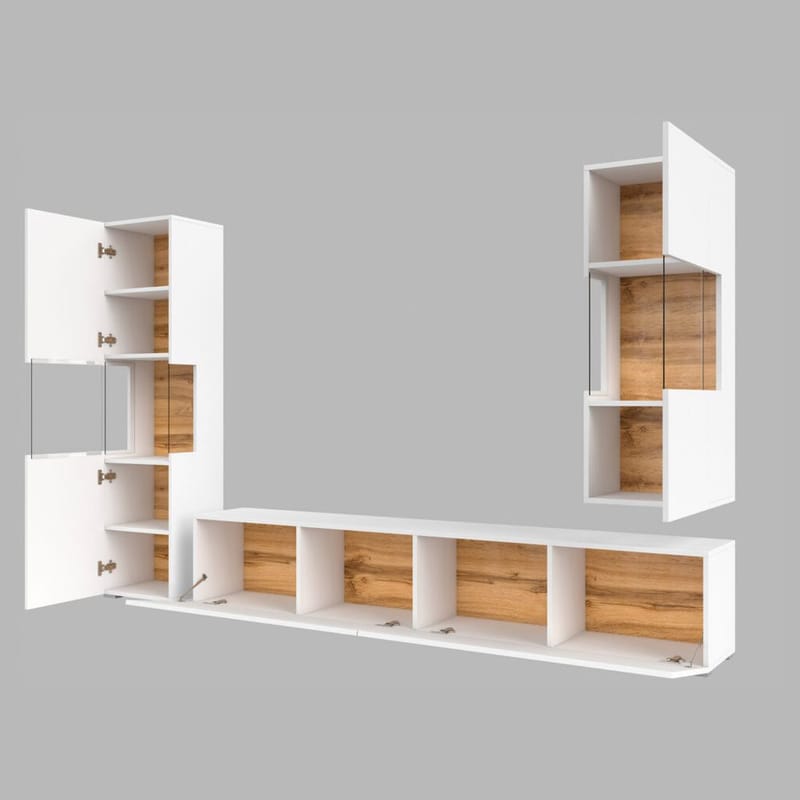 Väggenhet Ava 3 delar (05+07+40) - Vit - Möbler - Möbelset - Möbelset för vardagsrum