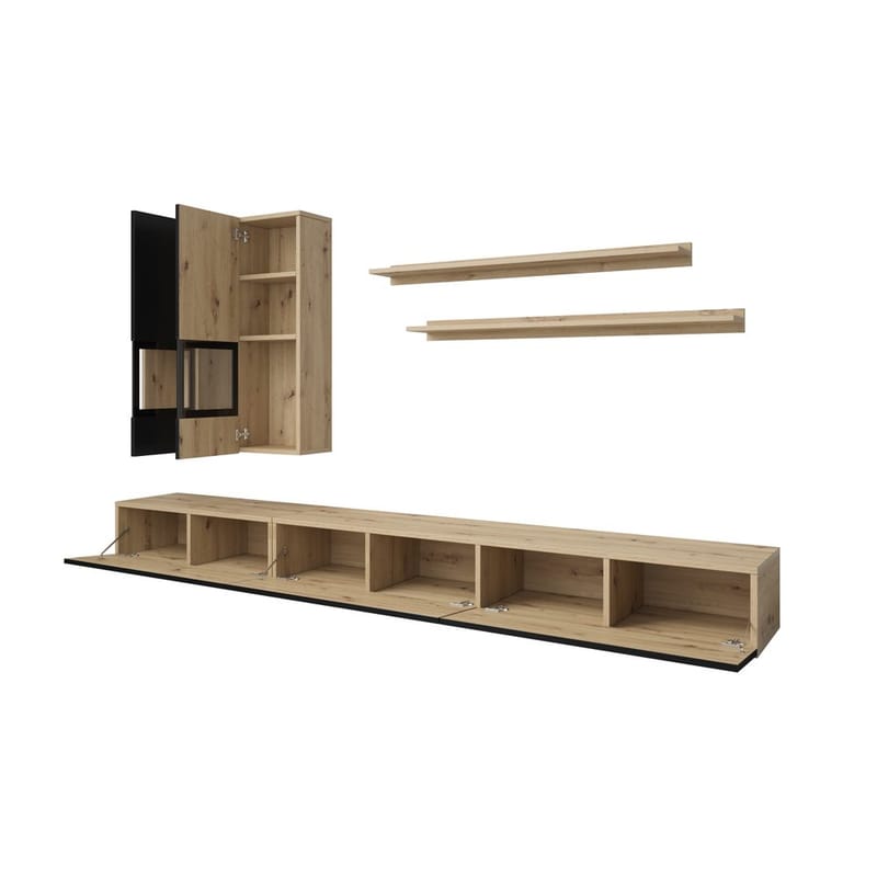 Väggenhet Baros - Artisan - Svart supermatt - Möbler - Möbelset - Möbelset för vardagsrum
