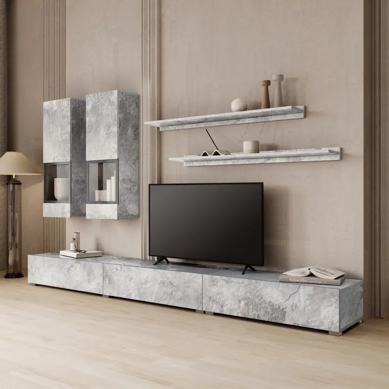 Väggenhet Baros - Betongljus - Möbler - Möbelset - Möbelset för vardagsrum