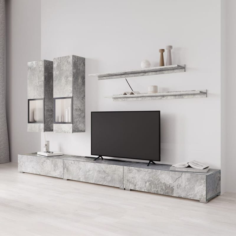Väggenhet Baros - Betongljus - Möbler - Möbelset - Möbelset för vardagsrum