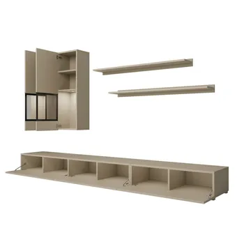 Väggenhet Baros - Ljus Beige - Möbler - Möbelset - Möbelset för vardagsrum