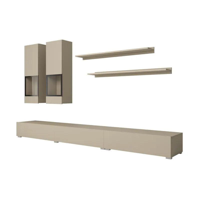 Väggenhet Baros - Ljus Beige - Möbler - Möbelset - Möbelset för vardagsrum