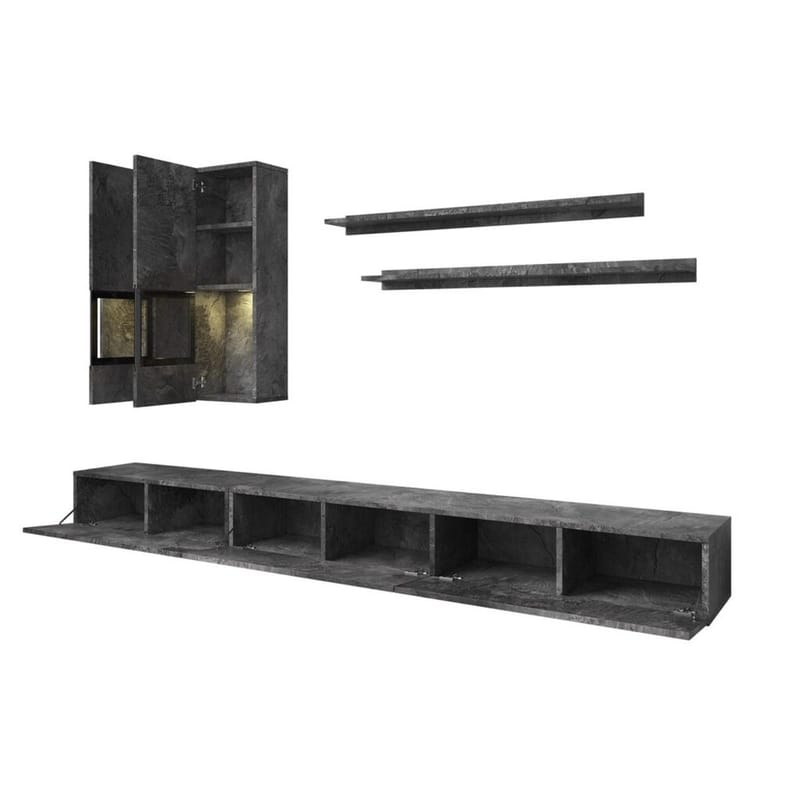 Väggenhet Baros - Skiffer - Möbler - Möbelset - Möbelset för vardagsrum