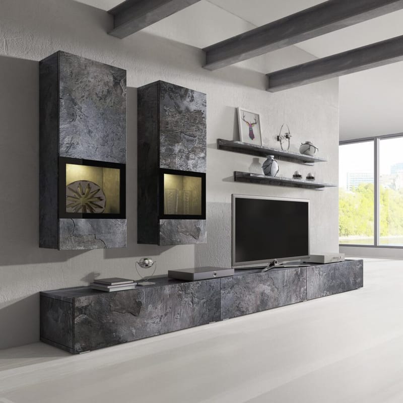 Väggenhet Baros - Skiffer - Möbler - Möbelset - Möbelset för vardagsrum