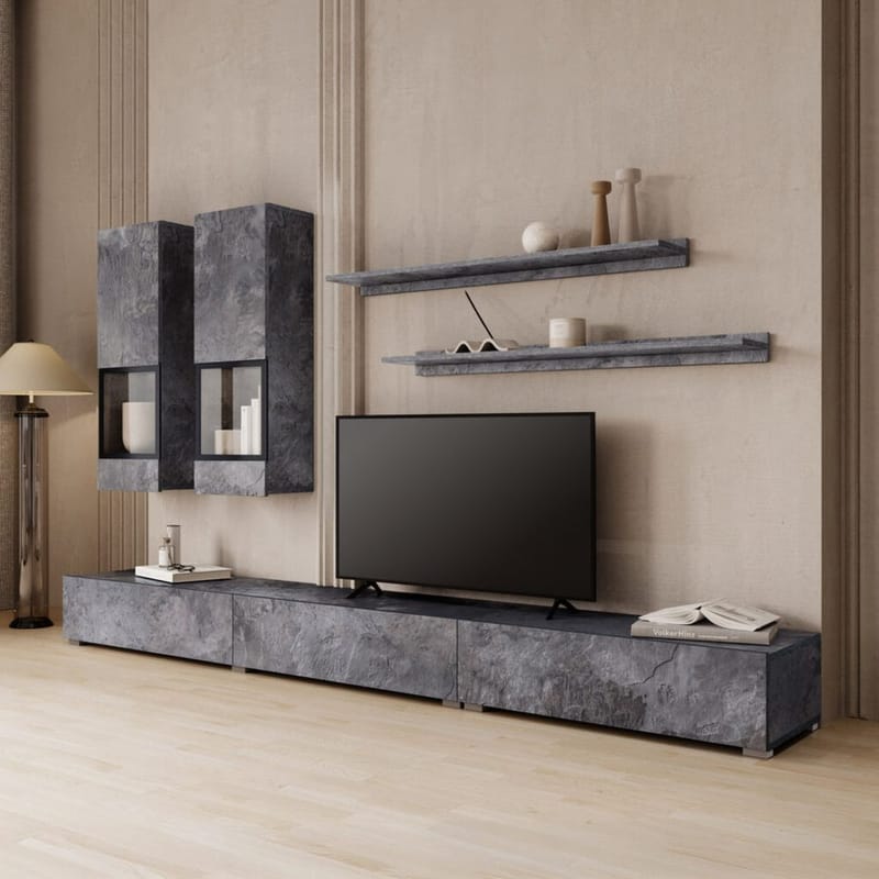 Väggenhet Baros - Skiffer - Möbler - Möbelset - Möbelset för vardagsrum