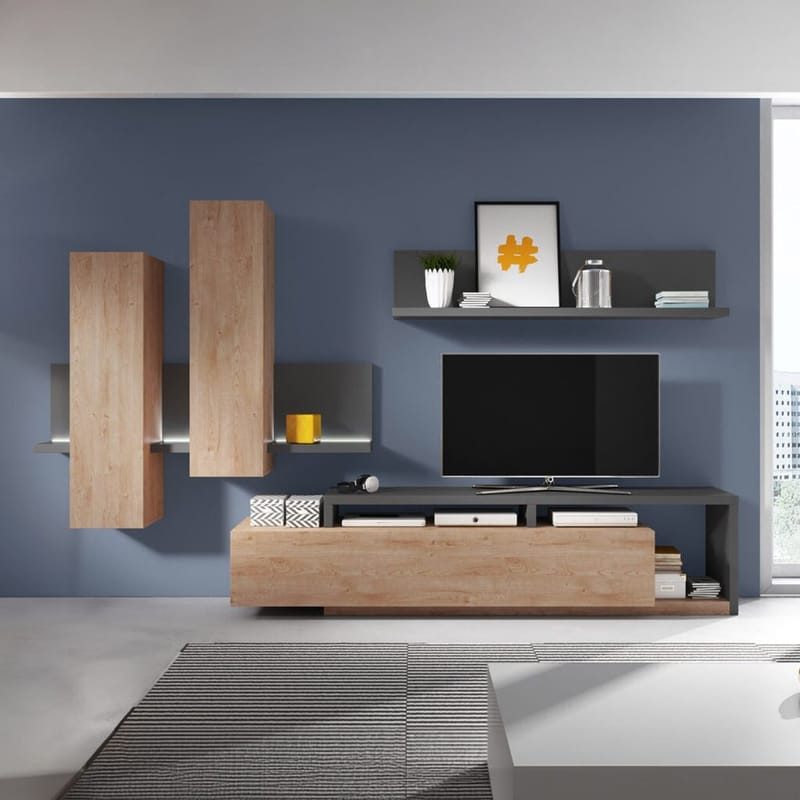 Väggenhet Bota - Antracit - Ribbec Ek - Möbler - Möbelset - Möbelset för vardagsrum