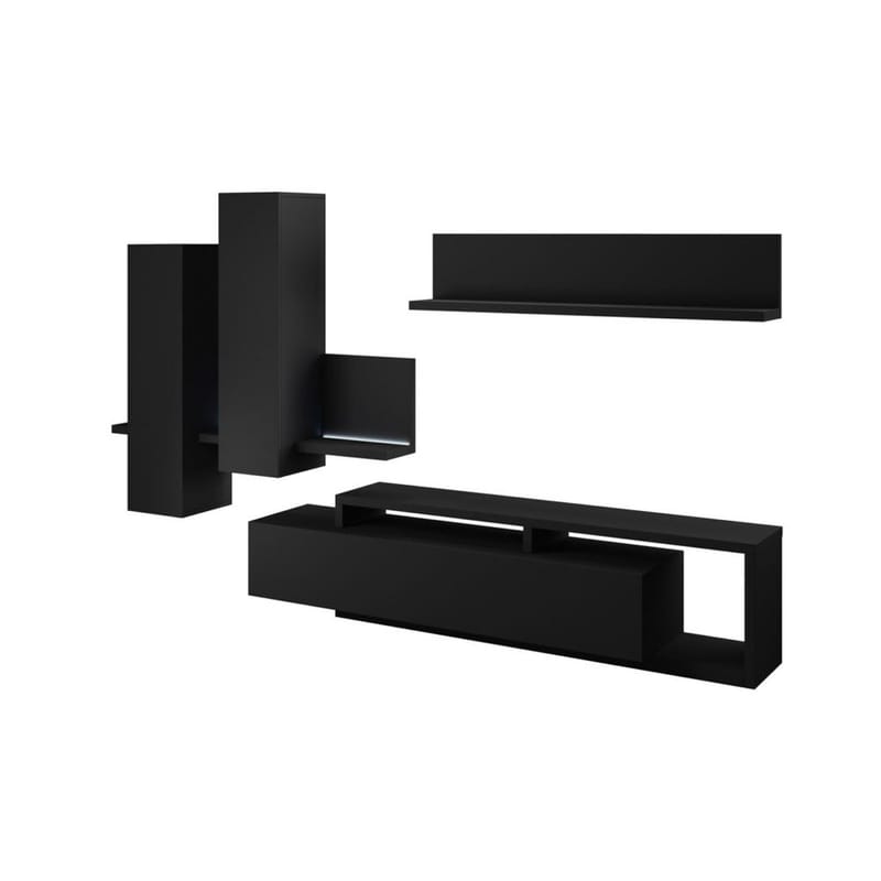 Väggenhet Bota - Svart supermatt - Möbler - Möbelset - Möbelset för vardagsrum