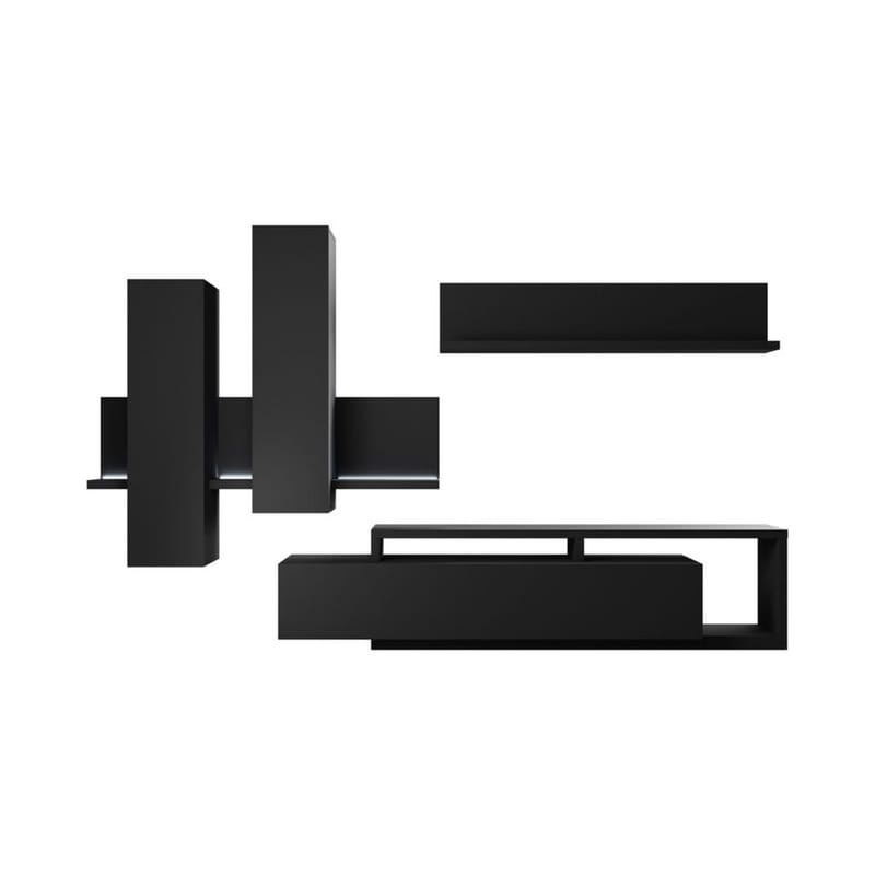 Väggenhet Bota - Svart supermatt - Möbler - Möbelset - Möbelset för vardagsrum