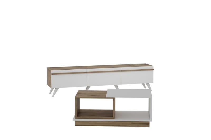 Valentina Möbelset För Vardagsrum - Vit/Blå - Möbler - Möbelset - Möbelset för vardagsrum