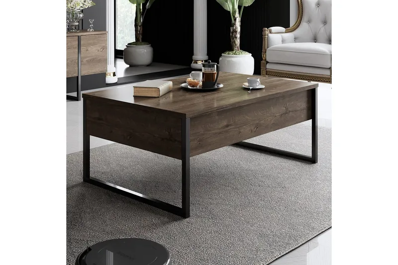 Vardagsrum Möbelset Masafumie Set Valnöt / Svart - Valnöt / Svart - Möbler - Möbelset - Möbelset för vardagsrum