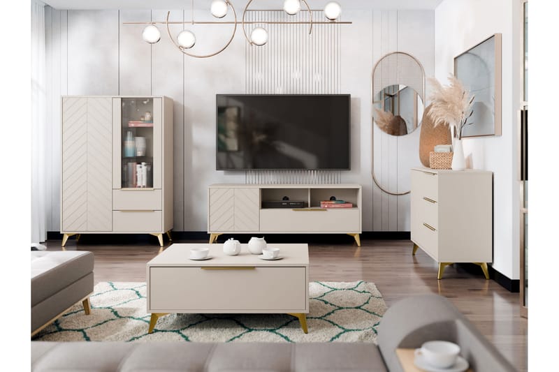 Vemdalen Möbelset För Vardagsrum - Beige - Möbler - Möbelset - Möbelset för vardagsrum