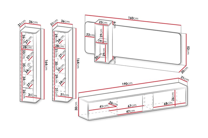 Zalricus Möbelset För Vardagsrum - Beige - Möbler - Möbelset - Möbelset för vardagsrum