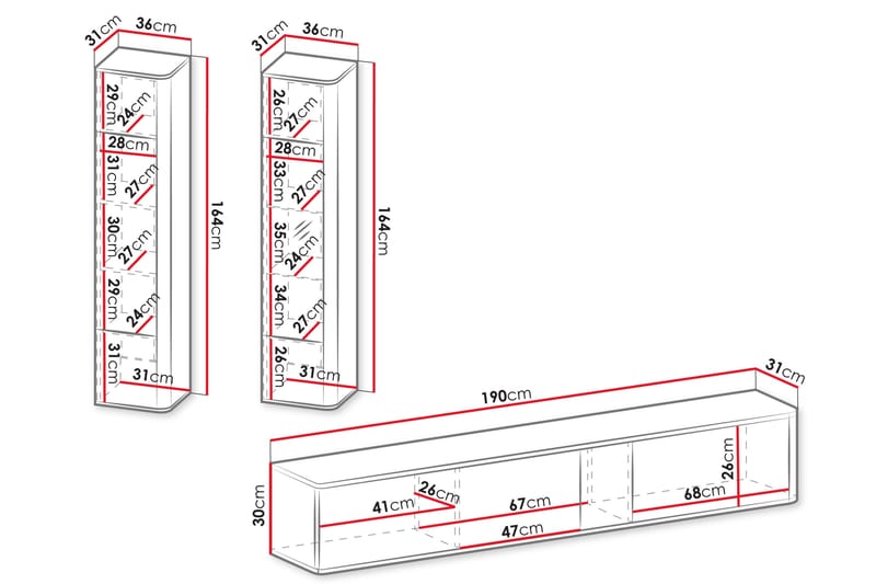 Zalricus Möbelset För Vardagsrum - Beige - Möbler - Möbelset - Möbelset för vardagsrum