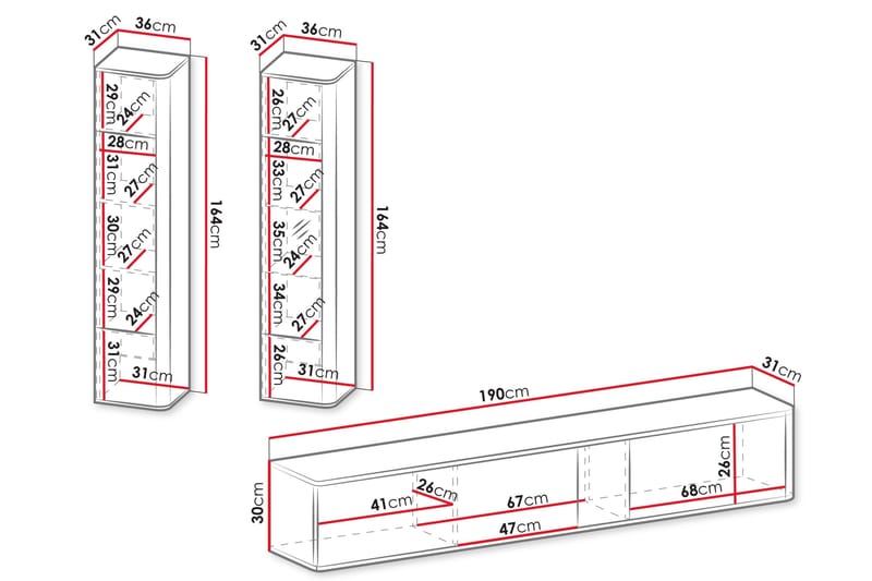 Zalricus Möbelset För Vardagsrum - Beige - Möbler - Möbelset - Möbelset för vardagsrum