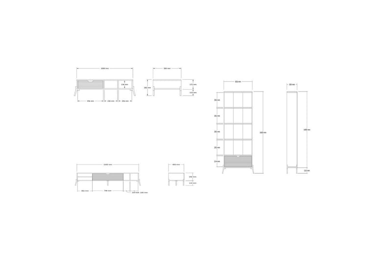 Zenric Möbelset För Vardagsrum - Natur - Möbler - Möbelset - Möbelset för vardagsrum