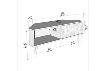 Abbas Tv-bänk 140 cm - Antracit/Vit - Möbler - Tv möbel & mediamöbel - TV bänk & mediabänk