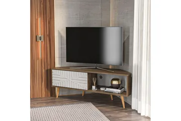 Abbas Tv-bänk 140 cm - Valnöt/Vit - Möbler - Tv möbel & mediamöbel - TV bänk & mediabänk