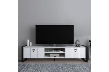Abbas Tv-bänk 184 cm - Vit/Svart - Möbler - Tv möbel & mediamöbel - TV bänk & mediabänk