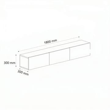 Adilen TV-bänk 180x30x30 cm - Travertin och valnöt - Möbler - Tv möbel & mediamöbel - TV bänk & mediabänk