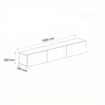 Adilen TV-bänk 180x30x30 cm - Travertin - Möbler - Tv möbel & mediamöbel - TV bänk & mediabänk