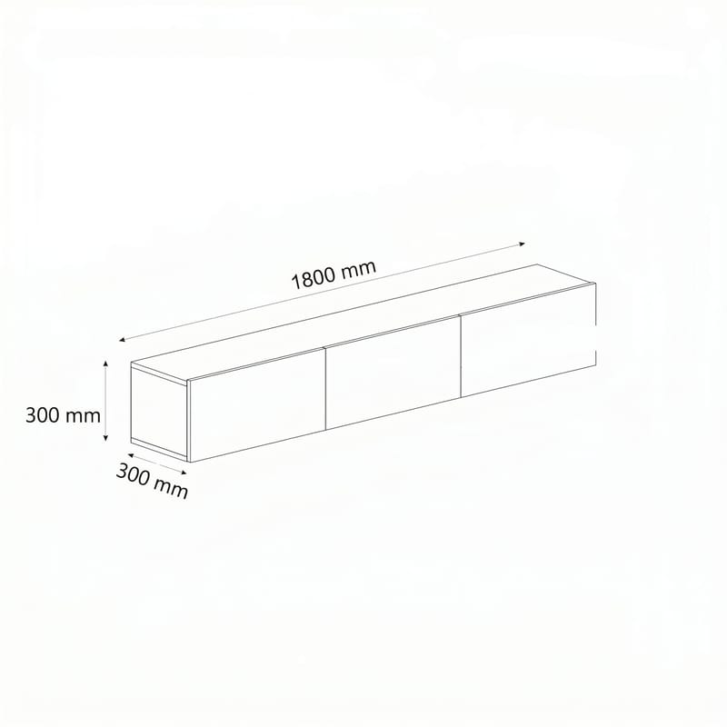 Adilen TV-bänk 180x30x30 cm - Travertin - Möbler - Tv möbel & mediamöbel - TV bänk & mediabänk