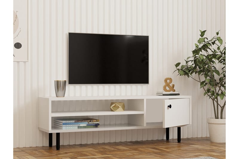 Aegonfort Tv-bänk 120 cm - Vit - Möbler - Tv möbel & mediamöbel - TV b�änk & mediabänk