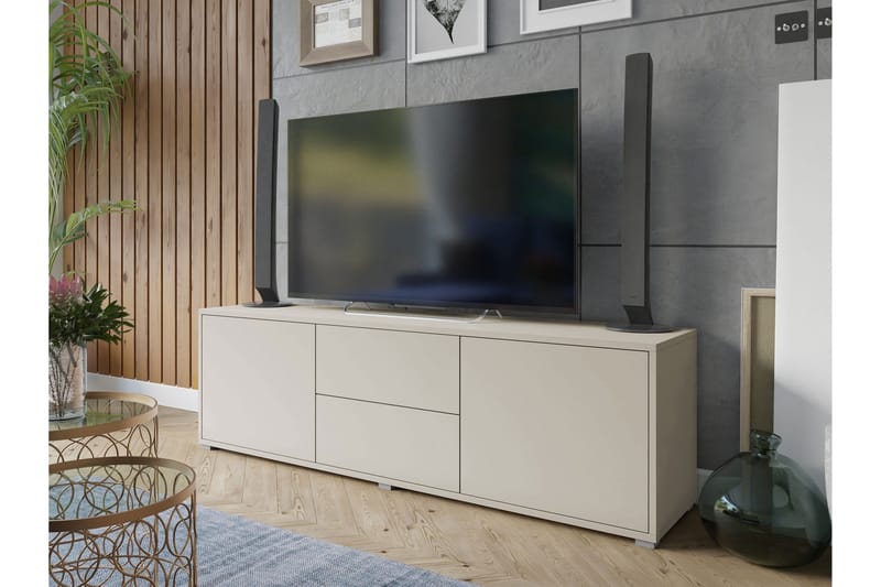 Agawal Tv-bänk 141 cm - Beige - Möbler - Tv möbel & mediamöbel - TV bänk & mediabänk