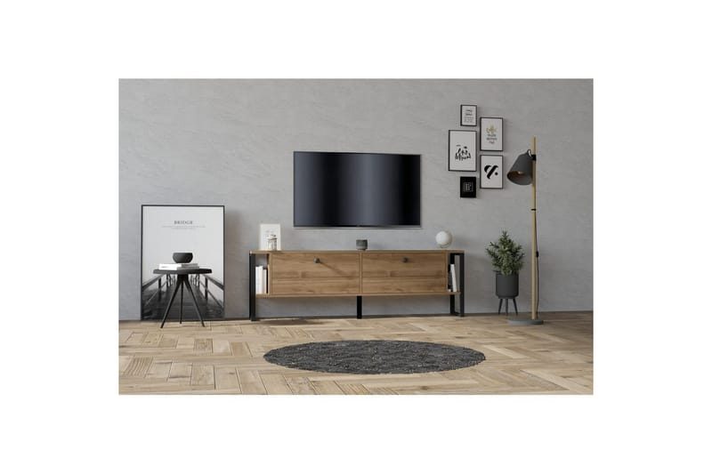 Ahu Tv-bänk 160 cm - Valnöt - Möbler - Tv möbel & mediamöbel - TV bänk & mediabänk