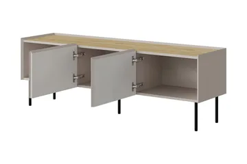 Akie Golvstående TV Bänk 150 cm med Förvaring i Målat Trä - Grön - Möbler - Tv möbel & mediamöbel - TV bänk & mediabänk