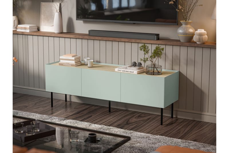 Akie Tv-bänk 150 cm - Grön - Möbler - Tv möbel & mediamöbel - TV bänk & mediabänk