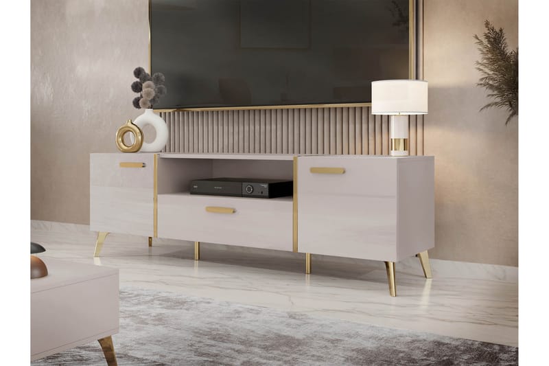 Akihiko Tv-bänk 154 cm - Cashmere - Möbler - Tv möbel & mediamöbel - TV bänk & mediabänk