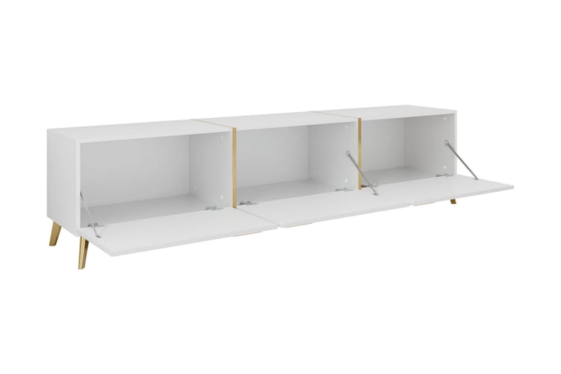 Akihiko Tv-bänk 204 cm - Vit - Möbler - Tv möbel & mediamöbel - TV bänk & mediabänk