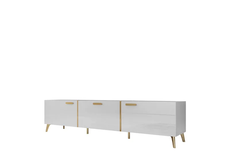 Akihiko Tv-bänk 204 cm - Vit - Möbler - Tv möbel & mediamöbel - TV bänk & mediabänk