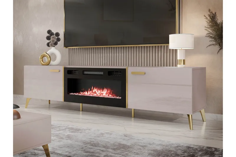 Akihiko Tv-bänk 214 cm - Cashmere - Möbler - Tv möbel & mediamöbel - TV bänk & mediabänk