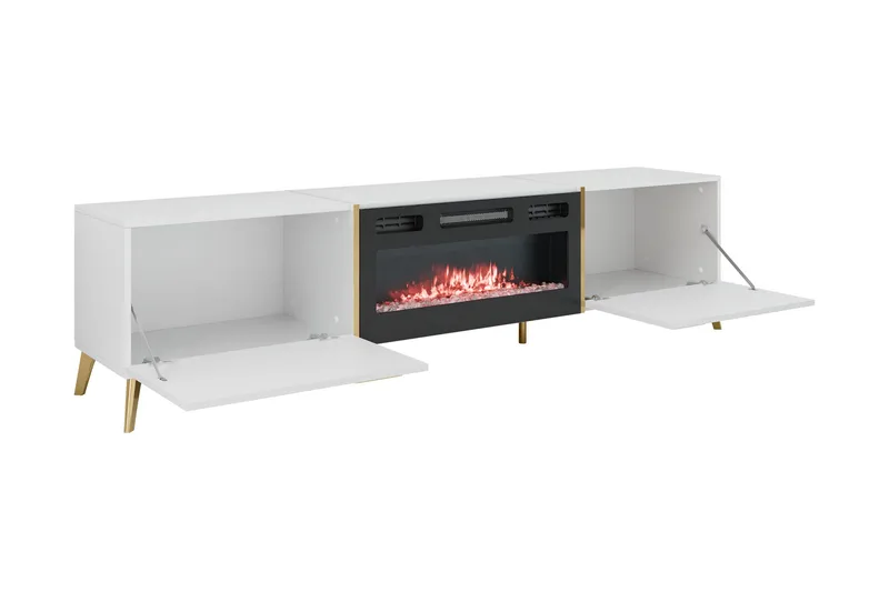 Akihiko Tv-bänk 214 cm - Vit - Möbler - Tv möbel & mediamöbel - TV bänk & mediabänk