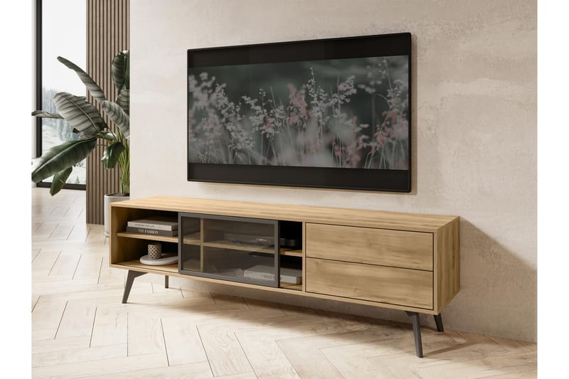 Akihiro Tv-bänk 181 cm - Brun - Möbler - Tv möbel & mediamöbel - TV bänk & mediabänk