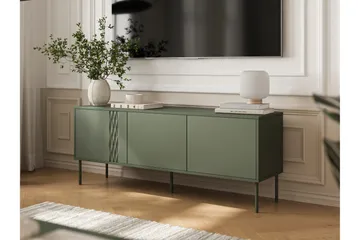 Akiko Golvstående TV Bänk 150 cm med Förvaring i Målat Trä - Grön - Möbler - Tv möbel & mediamöbel - TV bänk & mediabänk