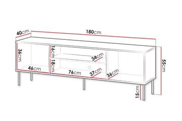 Akiko Tv-bänk 180 cm - Grön - Möbler - Tv möbel & mediamöbel - TV bänk & mediabänk