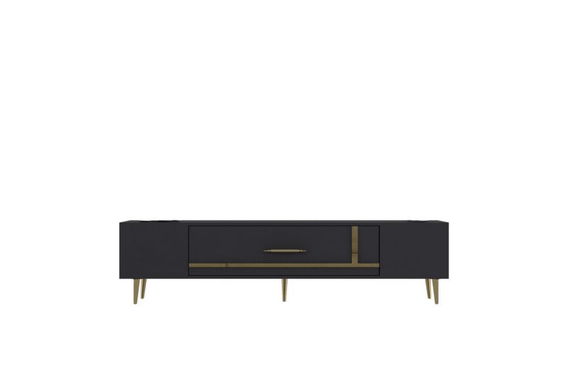 Aldor Tv-bänk 150 cm - Antracit/Guld - Möbler - Tv möbel & mediamöbel - TV bänk & mediabänk