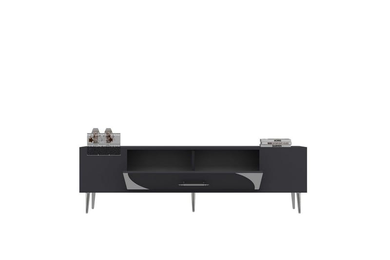 Aldor Tv-bänk 150 cm - Antracit/Silver - Möbler - Tv möbel & mediamöbel - TV bänk & mediabänk