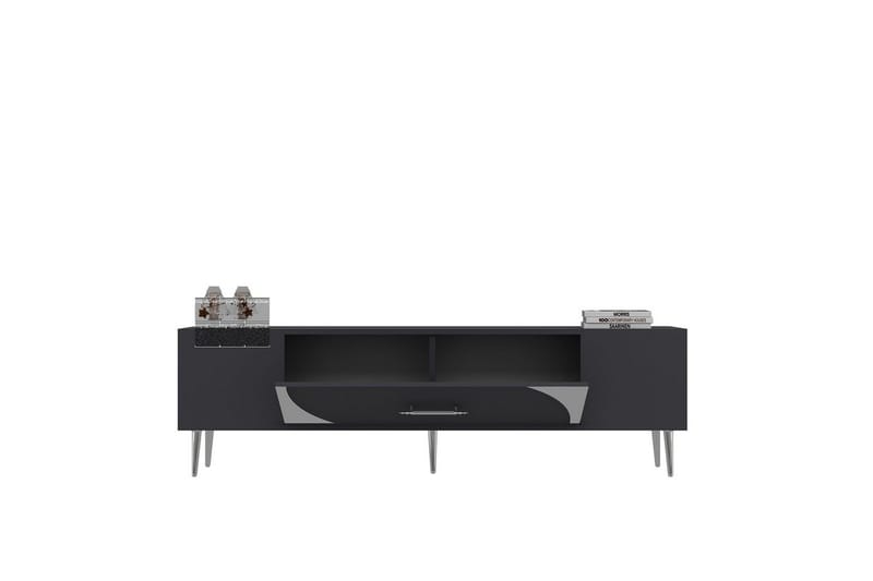 Aldor Tv-bänk 150 cm - Antracit/Silver - Möbler - Tv möbel & mediamöbel - TV bänk & mediabänk