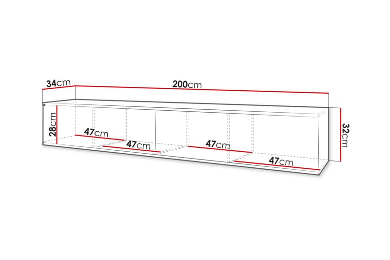 Alim Tv-bänk 200 cm - Vit - Möbler - Tv möbel & mediamöbel - TV bänk & mediabänk